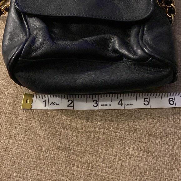 NINE West black crossbody chain purse leather - Picture 2 of 5